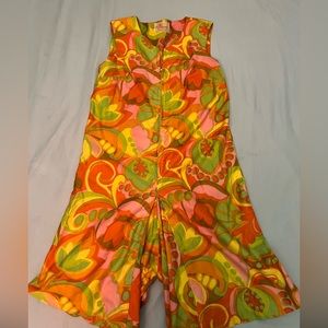 Vintage 60’s Sleeveless Floral Romper